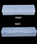 4 Piece Clear Plastic Nail Tool Box Set For Nail And Pedicure Supplies Neat Little Personal Storage Organizer Case.
