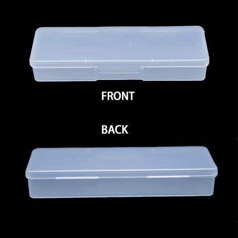 4 Piece Clear Plastic Nail Tool Box Set For Nail And Pedicure Supplies Neat Little Personal Storage Organizer Case.