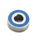 10 Pcs Rubber Sealed Miniature Ball Bearings Kit Featuring Sizes 2x6x3mm, 5x10x4mm, 5x11x4mm, 6x12x4mm, And 12x18x4mm For Small Motors, RC Cars, Drones, And Hobby Projects, blue-sealed bearing close-up