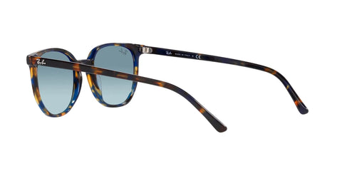 Slim Square Unisex Sunglasses With Black Frame And Green Lenses, 50mm, side view of tortoiseshell frame showing temples