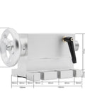MT02 Three Heads Tailstock Kit For CNC Engraving Machine Rotary A Axis 4th Axis Heavy Duty movable base with dimensions 155mm x 80mm.