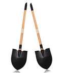 Two Pack 27 Inch Kids Shovels With Wood Handles And Metal Heads For Sand Digging Beach Play And Garden Fun