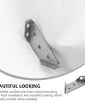 Sturdy Stainless Steel Angle Corner Brackets 10 Pack For Shelves And Furniture Support With Trapezoid Design Rust Resistant