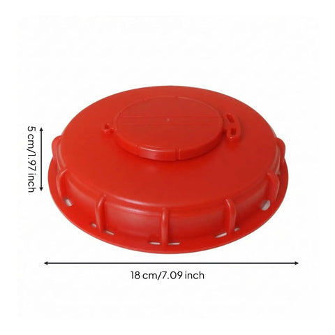 Heavy Duty Ibc Container Lid With Gasket Seal For 55 Gallon Tote Barrel Cover Tank Top, red domed lid with central cap