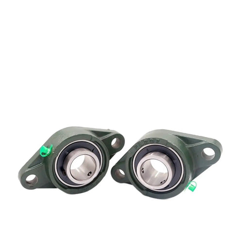 Heavy Duty Mounted Ball Bearings With Steel Housing Pillow Block Insert Fits Universal UCFL Series 307 For 35 Millimeter Bore on white background