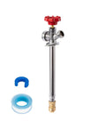 Frost Free Sillcock 8 Inch Length Anti Siphon Hydrant Three Quarter Inch Hose Bibb To One Half Inch Push Adapter Brass Valve
