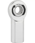 Three Eighth Inch Hard Anodized Aluminum Female Heim Joint Rod End Featuring Kevlar Race And Self Lubricating Teflon Liner for suspension projects, front view