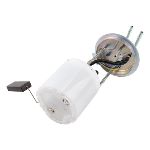 Direct Fit Drop-In Electric Fuel Pump Module With Sending Unit For 2015-2020 Cadillac Escalade Chevrolet Tahoe GMC Yukon V8 5.3L 6.2L OEM-Grade Replacement SP6750M E4104M, white unit with connectors and wiring.