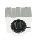 Heavy Duty Linear Guide Bushing SC10AJ SC12AJ Precision Slider Bearing Unit for 10mm and 12mm shafts, aluminum casing view.
