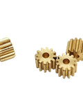Bevel Gear Set Pack Of Five Brass Gears 0.5 Module 10 Teeth Pinion With Multiple Bore Sizes in a cluster
