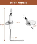 Front view of furnace flame sensor, white ceramic body with metal mounting bracket; 2-pack