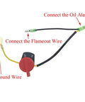 12 Pack Engine On Off Kill Switch For Champion Predator Firman Honda And Clones GX160 GX200 GX240 GX270 GX340 GX390 Replacement Parts Durable Universal Fit For Small Engines, 3-wire switch with ground, flameout, and oil alarm leads