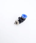 Push To Connect Fitting For One Quarter Inch Tube OD X 10-32 UNF Male Thread Pneumatic Elbow 90 Degree Swivel