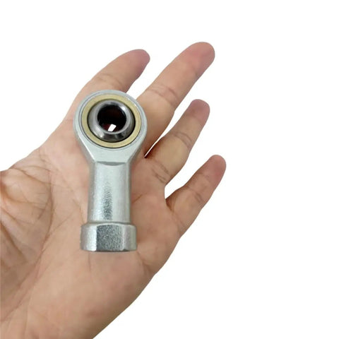 Two Pack Female Rod End Bearings With Five Sixteenths Inch Bore And Five Sixteenths Twenty Four Right Hand Thread Self Lubricating Joint Rod Ends Include Jam Nut For Smooth Flexible Motion In Mechanical Assemblies in hand