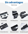 Full Extension Drawer Slides Set 1 Pair Heavy Duty Three Section With Shock Absorption Rebound Buffer For 20 Inch Drawers features