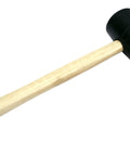 Durable Rubber Head Tent Peg Mallet With Stake Puller, lightweight wooden handle, shown on a white background.