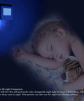 Plug In Led Night Light With Smart Dusk To Dawn Sensor Multi Color Changeable Night Lights illuminating a sleeping child