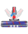 Dyson Hardwood Floor Attachment With Replacement Soft Roller Brush And LED Headlights showing rotating action