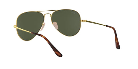 Unisex Aviator Metal II Sunglasses With Gold Frame And G15 Green Lenses, 58mm, Rx Ready Lenses, Case Included, Iconic Aviator Style