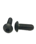 10-32 Button Socket Head Cap Screws, Black Oxide Alloy Steel, Three Eighths Inch Length, Pack of 25, Toolbox Ready Heavy Duty Fasteners for Building and Fixups, black screw pair