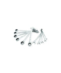 Ratcheting Wrench Set Metric 11 Piece 72 Tooth Box End Quick Engagement 15 Degree Offset Chrome Finish Corrosion Resistant