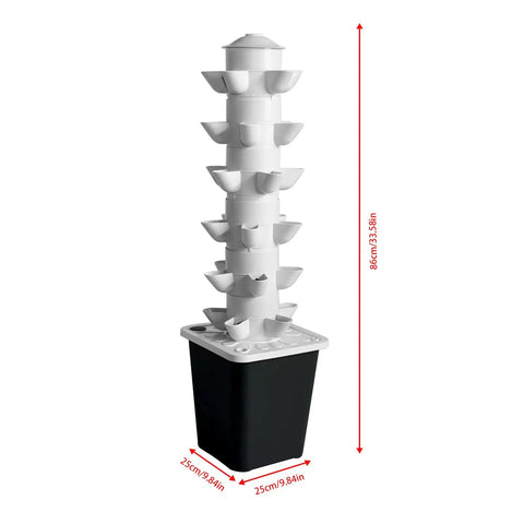 Hydroponic Growing System For Indoor And Outdoor Use Vertical Garden Planter With Pump And Movable Water Tank 30 Plant Capacity