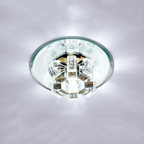 iumLeap Recessed Lighting Housing Trim Kits Crystal Glass Ceiling Downlight Aisle Spotlight with embedded design.