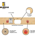 Three And A Half Inch Single Pocket Door Hinge Template For Interior Wood Doors Pro Grade Router Jig Feature Diagram