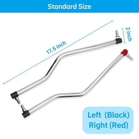 Adjustable Drag Link Set For Lawn Tractors Left And Right Hand Replacement Links Replaces 194740 194741 To Restore Steering Precision And Smooth Handling On AYP EHP Built Models Swap In Easily And Get Your Ride Steering Back On Track., 17.5-inch metal left and right drag links with 2-inch ends