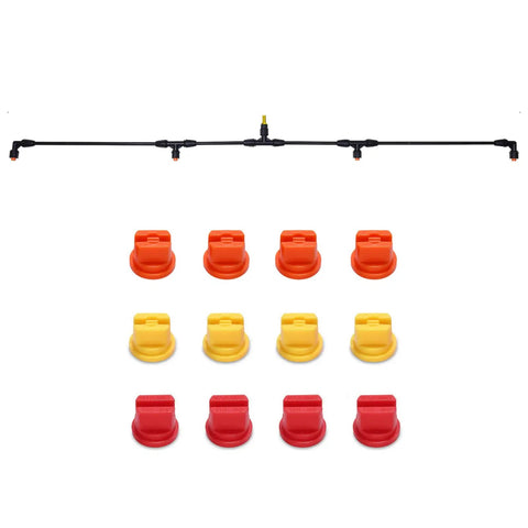 Wide Coverage Sprayer Boom Wand With Three Flow Rate Nozzles arrangement for Lawn And Farm Care Attachments