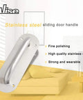8 Inch Gate Handle Door Pull And Push Plate For Outdoor Gate Fence Garage Doors Plastic Aluminum Fire Doors French Doors Stainless Steel Brushed Nickel With Built To Last Stainless Construction And A Smooth Hand Brushed Finish For Easy Pull And Push