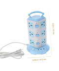 Heavy Duty USB Power Strip With Plenty Of Outlets And Superfast Ports Top Shelf Surge Protector, blue multi-outlet design.