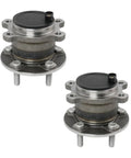 2 Piece Wheel Hub and Bearing Assembly With ABS Sensor For Ford Transit Connect Rear Left and Right 1.6L 2014-2016 and 2.5L 2014-2018 Direct Fit Premium Replacement, shown in a front view with visible bolts and sensor.