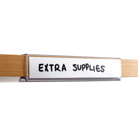 Slick Clear Plastic Shelf Clip Label Holders Fits One Inch Thick Racks No Sweat Installation Perfect For Warehouse Storage And Retail Inventory Management Pack Of Ten