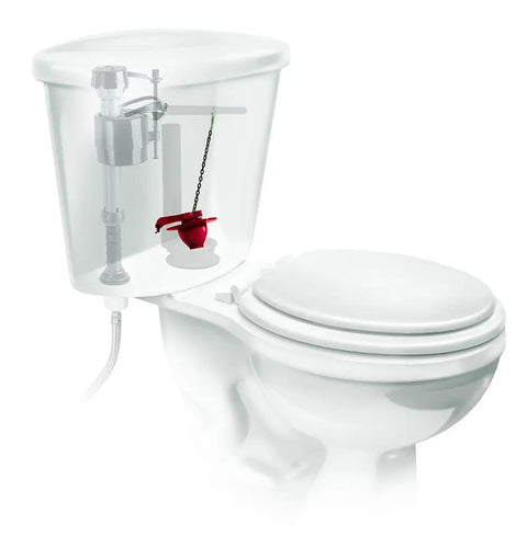 PerforMAX Universal Water Saving Toilet Flapper With Solid Frame For 2 Inch Flush Valves inside tank of a standard toilet