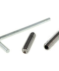 Cone Point Screw Set 10 Pack 1/4-20 By 1 Inch 304 Stainless Steel Allen Head Hex Socket End Grub Headless Bolts With Hex Drive Wrench For Durable Corrosion Resistant Fastening In Humid Environments