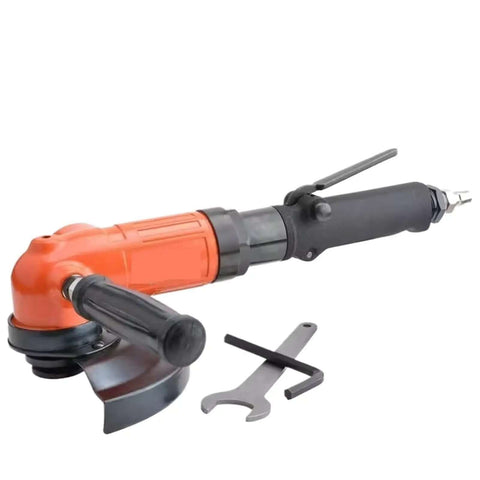 High Torque 180mm Pneumatic Angle Grinder Rock Solid Air Powered Heavy Duty No Nonsense Industrial Metal Cutting Tool with accessories.