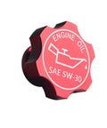 Red Aluminum Engine Oil Filler Cap Direct Replacement For GM Vehicles From 1992 Through 2018 No Sweat Easy Install Front View