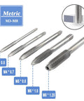 Tap Wrench Tool Set With Adjustable T Handle And Metric Plug Taps M3 M4 M5 M6 M8 For Metal Aluminum Plastic Wood Mesee 6 Piece