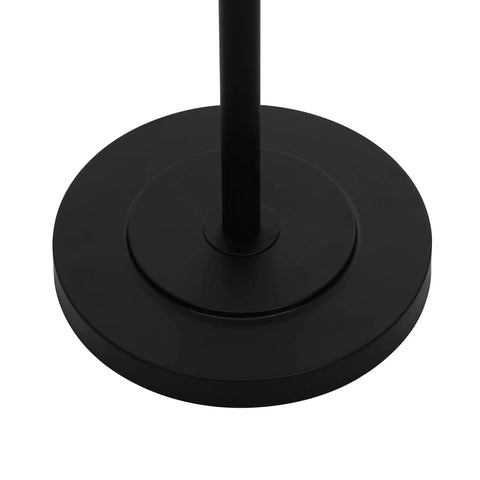 Base of 66 Inch Three Head Floor Lamp With Adjustable Heads In Satin Black Finish And Brass Accents, Modern Statement Lighting