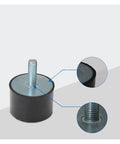 Heavy Duty Rubber Shock Absorbers Featuring Multi Size Vibration Isolator Mounting Bolts for compressors, showing rubber and metal details.