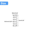 uxcell compression spring, 304 stainless steel, 6 mm OD, 0.6 mm wire, 15 mm free length.