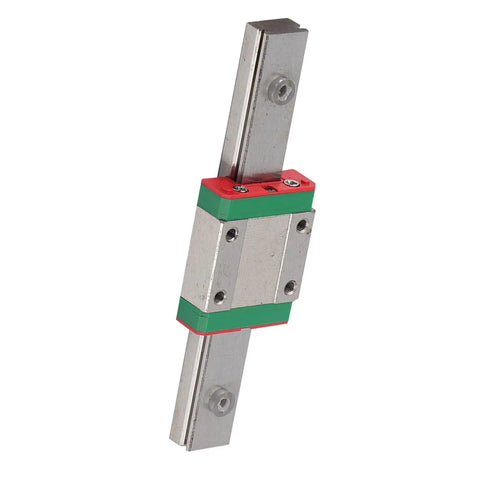 Miniature Linear Rail Guide 12mm Width With Slide Block, 4 Point Contact for Precision Machinery, Compact 100mm Length