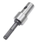 Earth Auger Drill Bit Adapter For SDS Arbors With Exchangeable Bits Round Slot Adapter, metal construction, side view