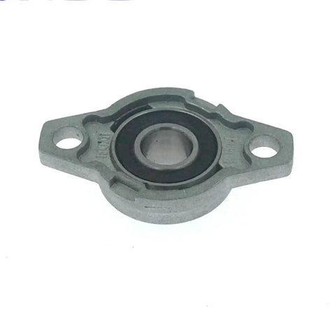 Heavy Duty Zinc Alloy Spherical Roller Pillow Block Bearings Workhorse Grade Mount Unit Fits KFL003 Model, grey mount for industrial use.