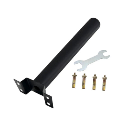 Beefy Solar Street Light Extension Mounting Arm For Outdoor Poles, Waterproof Yard Bracket, Heavy Duty Iron Pole Mount For Fence And Lighting, Black Finish, Easy Install And Durable For Long Lasting Illumination