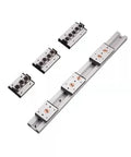 Rock Solid Dual Axis Linear Bearing Slider Block With Five Wheel Ball Tracks For Flat Out Smooth SGR10 Guide Rail Path, anodized aluminum.