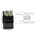 Front view of 6 Pin AC CDI Box For GY6 Scooters And ATVs with wiring diagram, 66x39mm, for easy install and durable use.