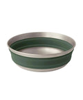 Detour Stainless Steel Collapsible Camping Bowl Medium 22 Oz Green Packable Durable EU Food-Grade Silicone Overlanding Ready