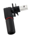 Solid Snag M8 Battery Connector Pair For EV Storage With Two Hundred Amp Surge Guard And Smart Reverse Polarity Lock IP67 Rated sleek angled connector.